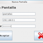 Funcionalidad para añadir una nueva pantalla con el software de gestión de pantallas