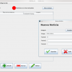 Interfaz principal del software de gestión de pantallas