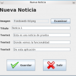 Funcionalidad para añadir una nueva noticia con el software de gestión de pantallas